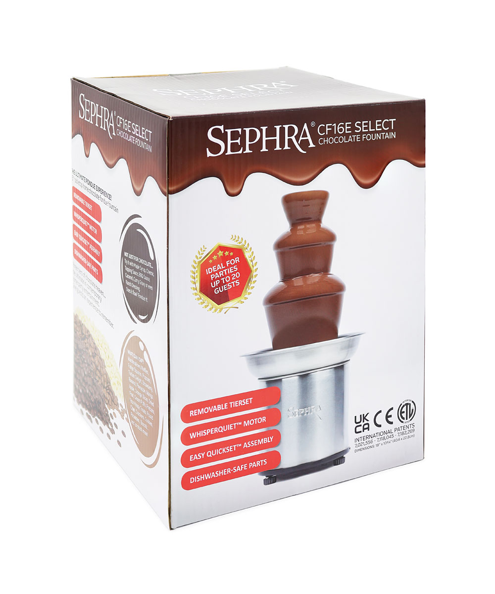 Шоколадный фонтан Sephra Select CF16E (42 см). Купить в интернет-магазине  Chocoluxe с доставкой по Москве и России